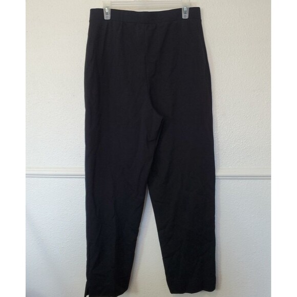 Talbots Petites Womens Sz L Pull On Elastic Waistband Ankle Pants Black Pocket - Picture 8 of 15